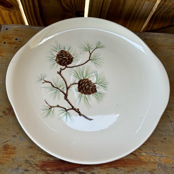 6 Pieces French Saxon China Pine Cone Pattern - Picture 3 of 11